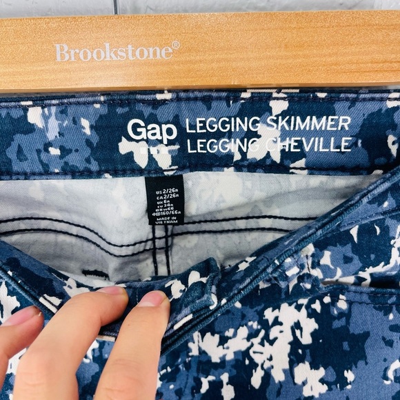 Gap Blue Floral Camo Skinny Denim Pants - Picture 4 of 9